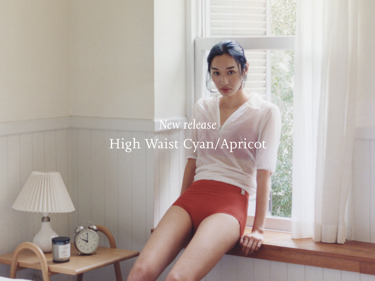 【新色】人気の High Waist Full Cover Bikini に Apricot & Cyan が登場