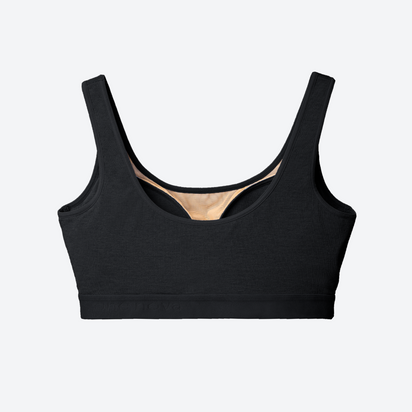 ワンノバ　360 Eazy Bra AB65-70 黒　2枚セット 毎日使えるメリノウールのスポブラ | 360°バストを守る | スポブラも